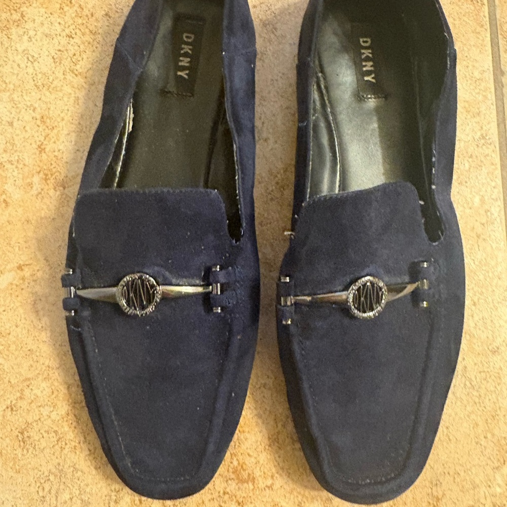 DKNY‎ Women’s Deep Blue Suede Loafers